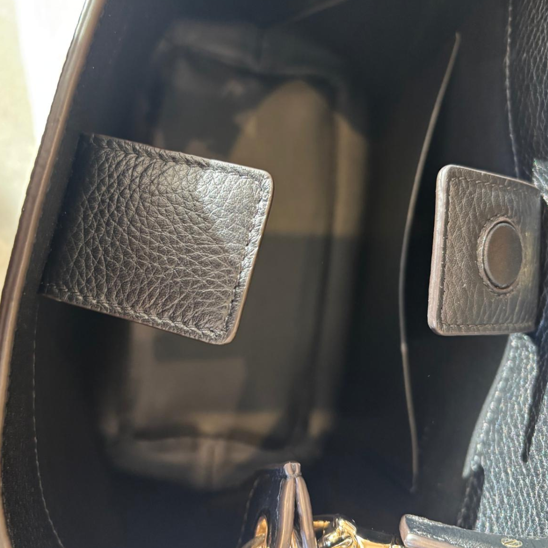 Black leather Panthere Bag BN