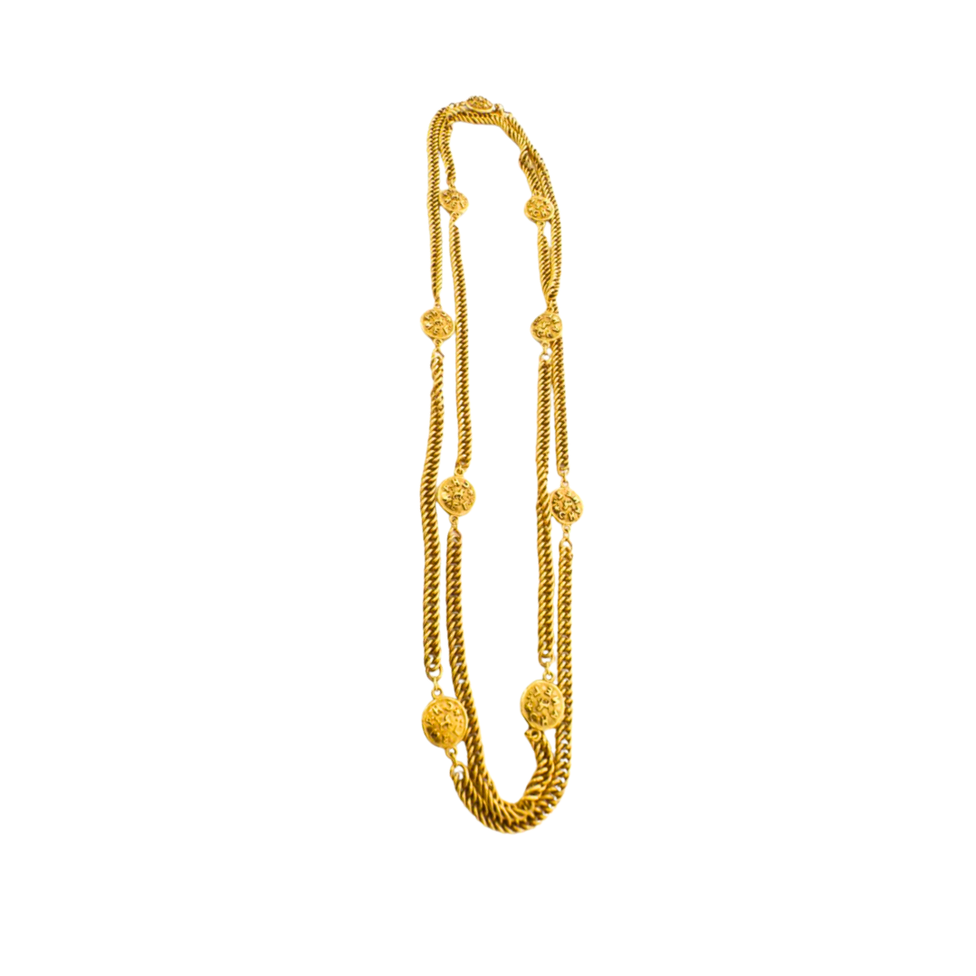 Vintage Gold plated Medallion Necklace