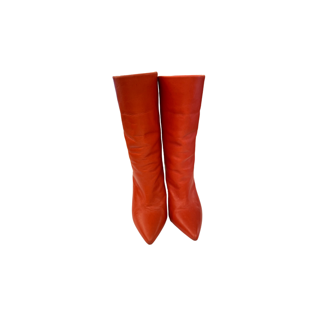 Red Leather Lexing Boot