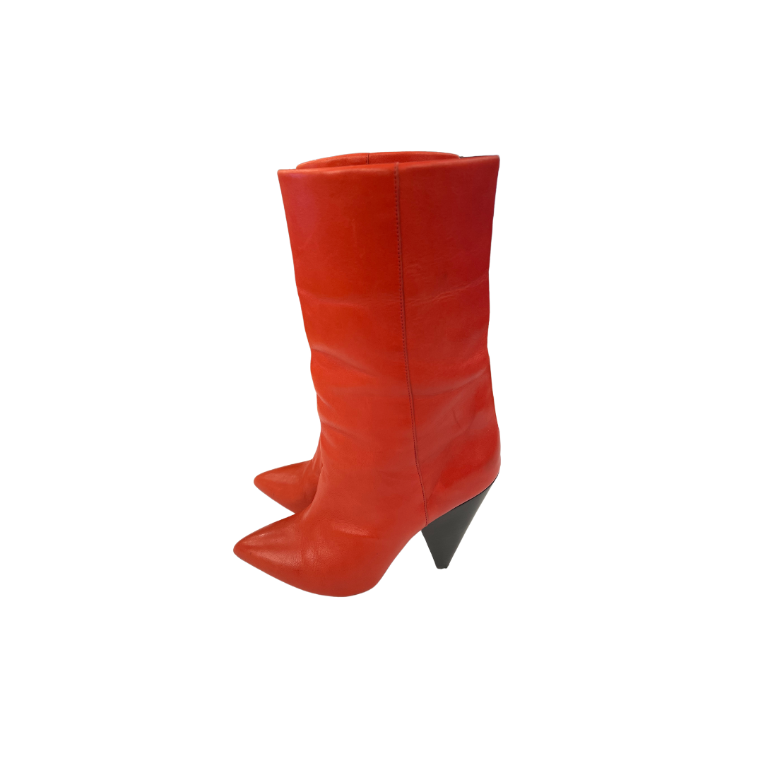 Red Leather Lexing Boot