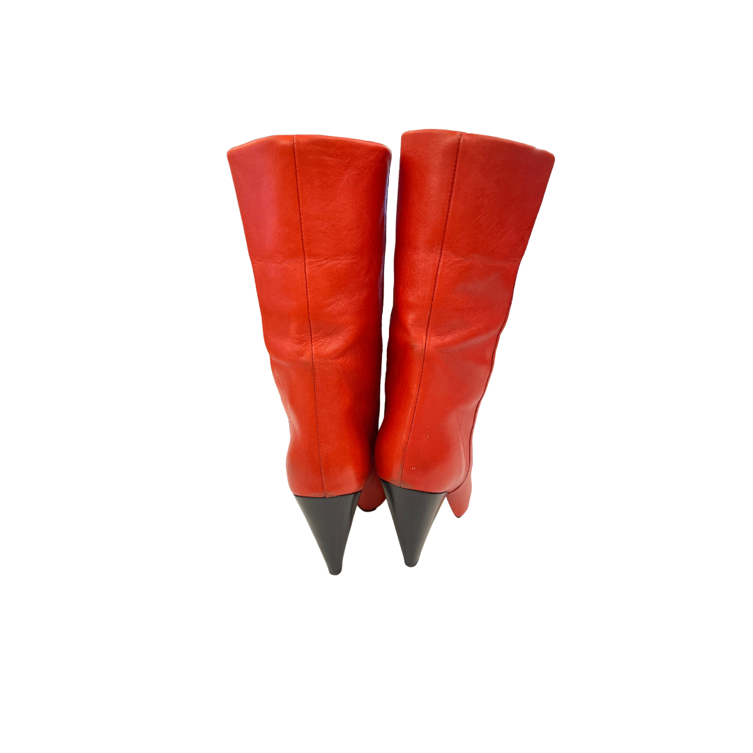 Red Leather Lexing Boot