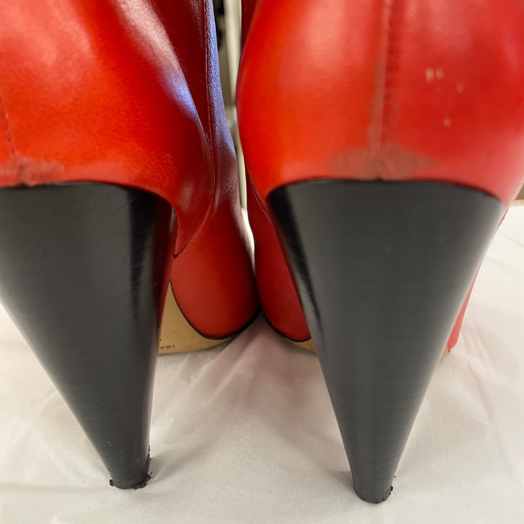 Red Leather Lexing Boot