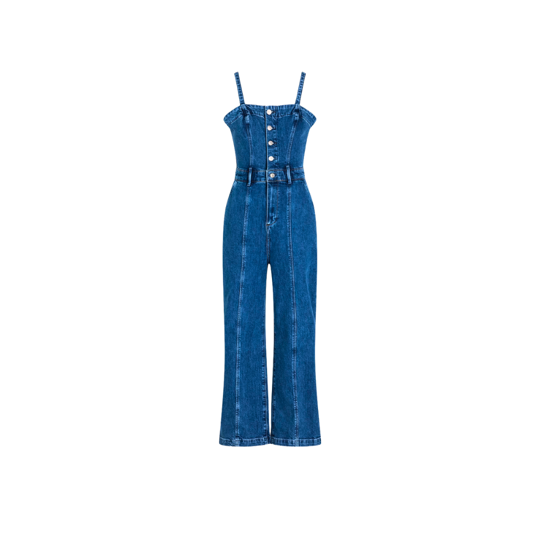 Anessa Cropped Denim Jumpsuit BNWT