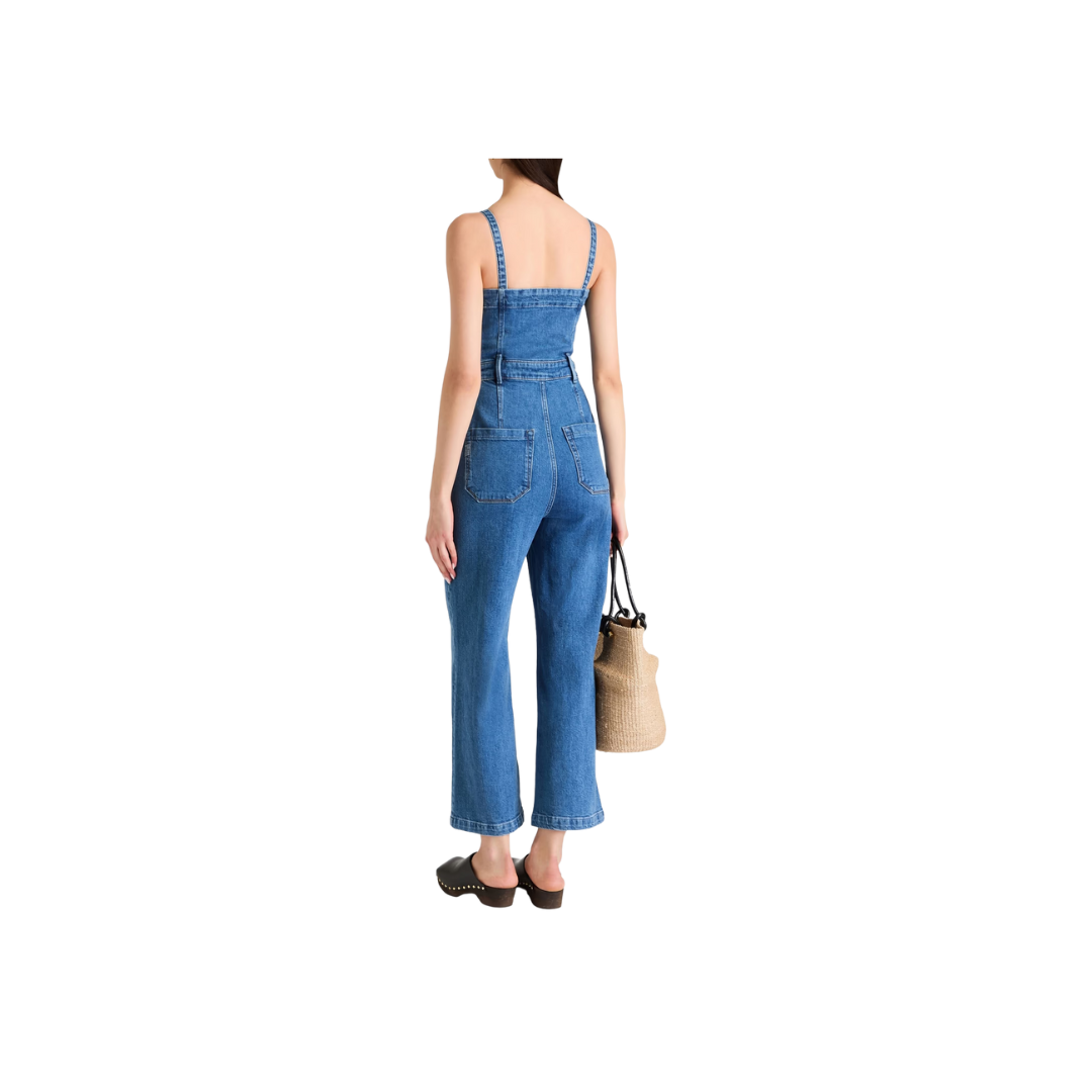 Anessa Cropped Denim Jumpsuit BNWT
