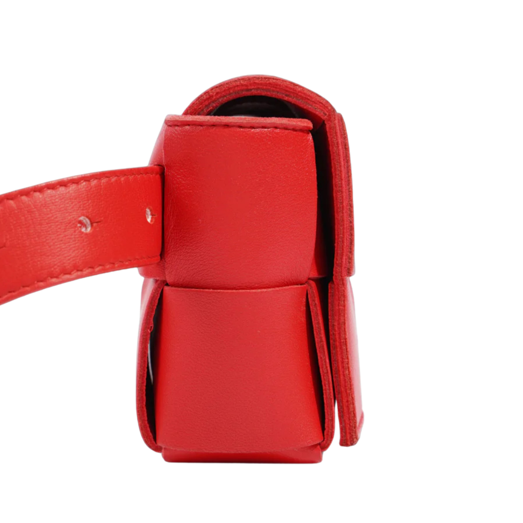 Red Woven belt Bag