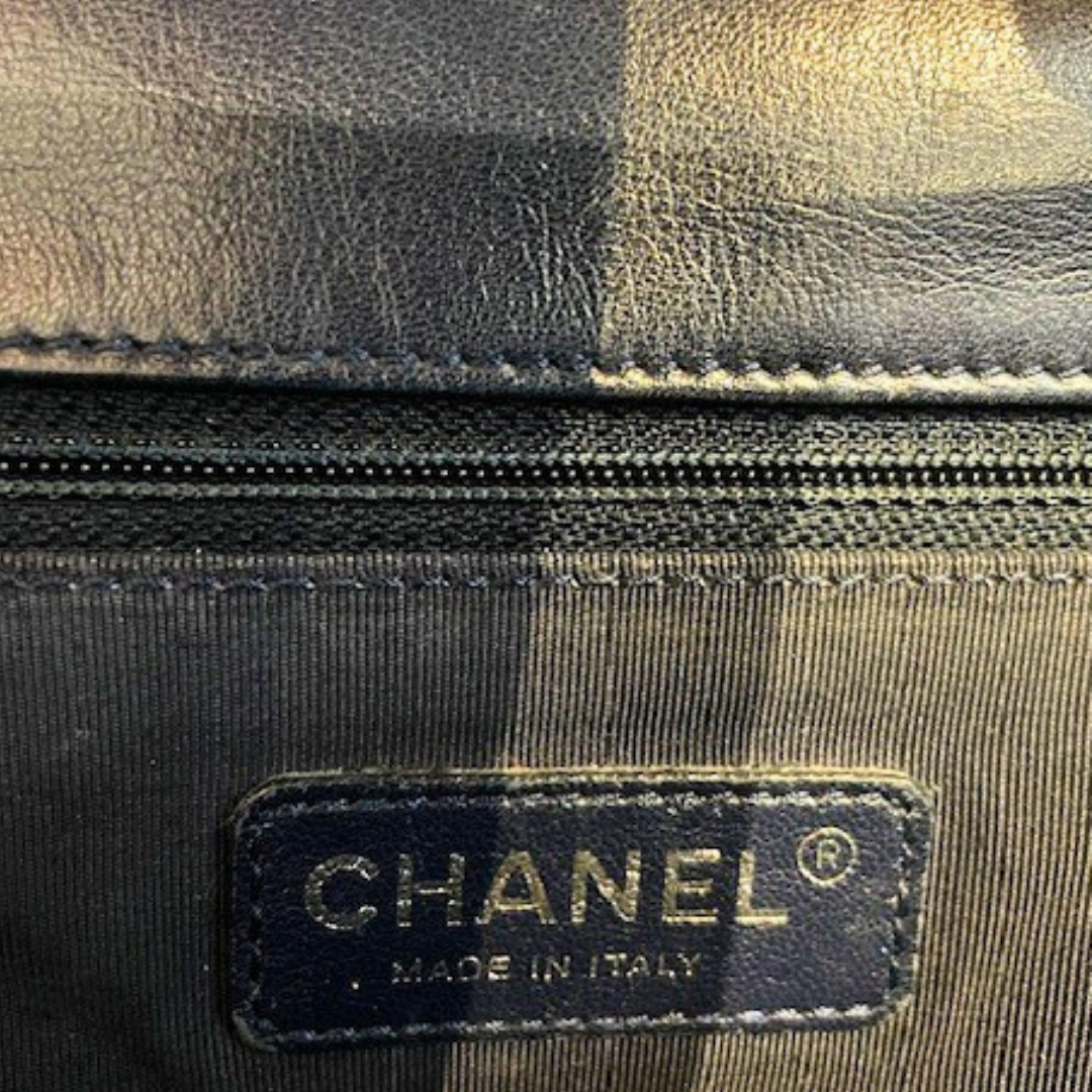 Navy Boy Bag Ruthenium HW