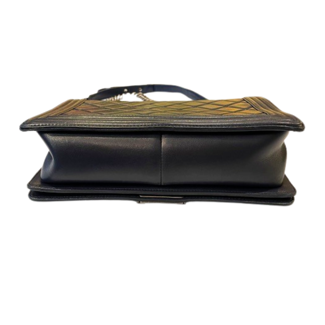 Navy Boy Bag Ruthenium HW