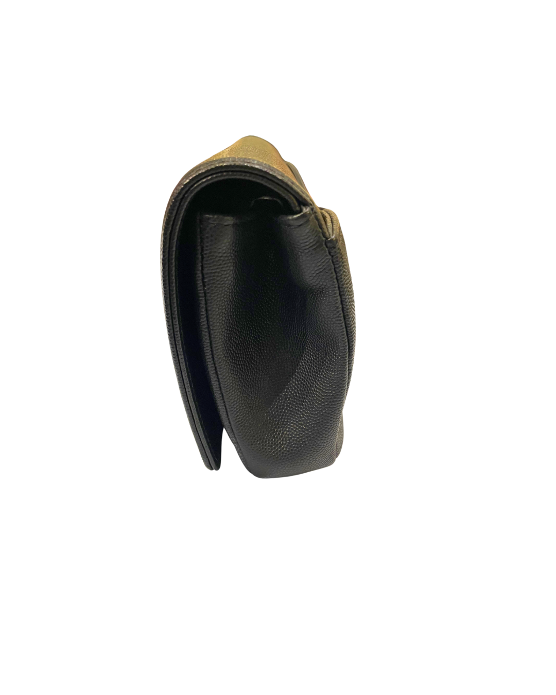 Black caviar Leather gold Captain Clutch 2019