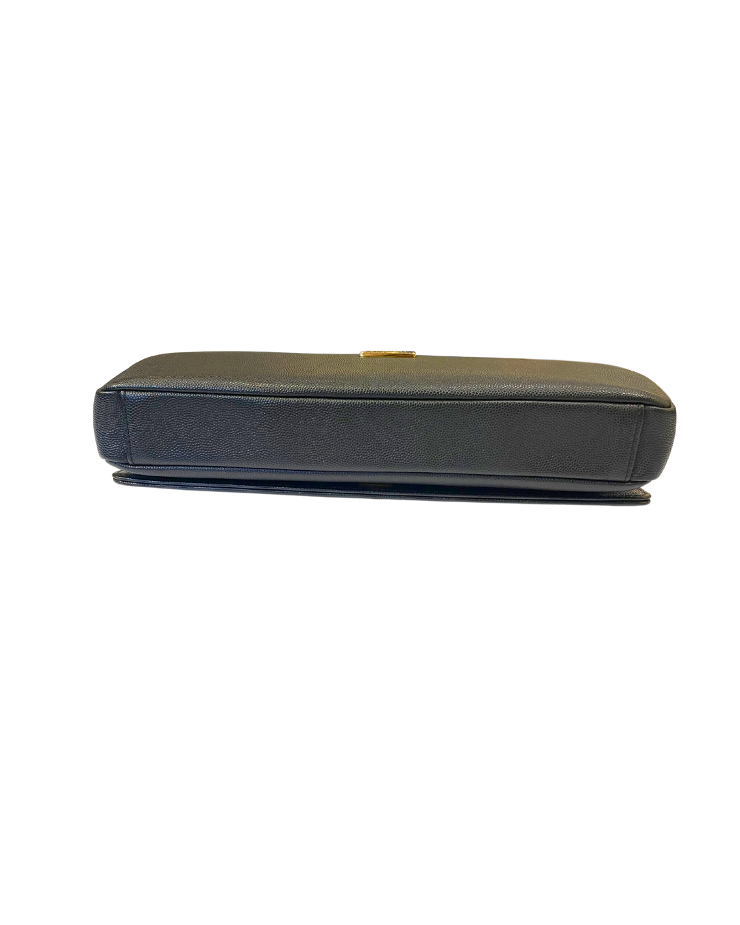 Black caviar Leather gold Captain Clutch 2019