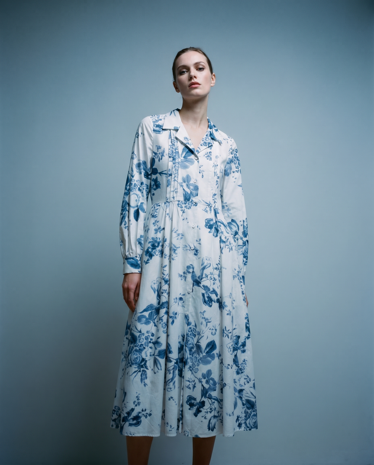 Blue & White Floral Kendrick Dress