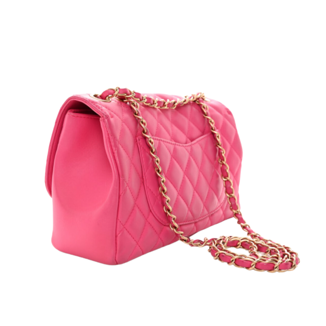 Mademoiselle Chic Flap Pink lambskin 2016