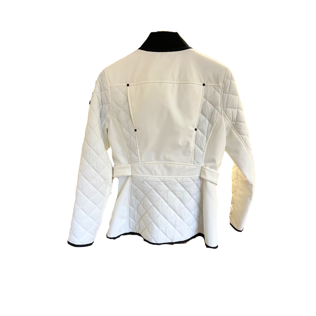 White Diamond Quilted Tailored Riis Eco jacket RRP £425