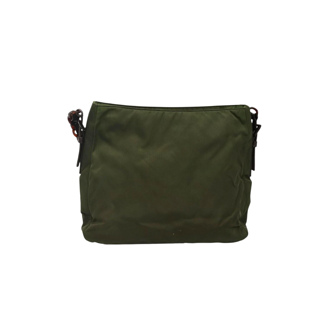 Khaki Nylon Chain Bag