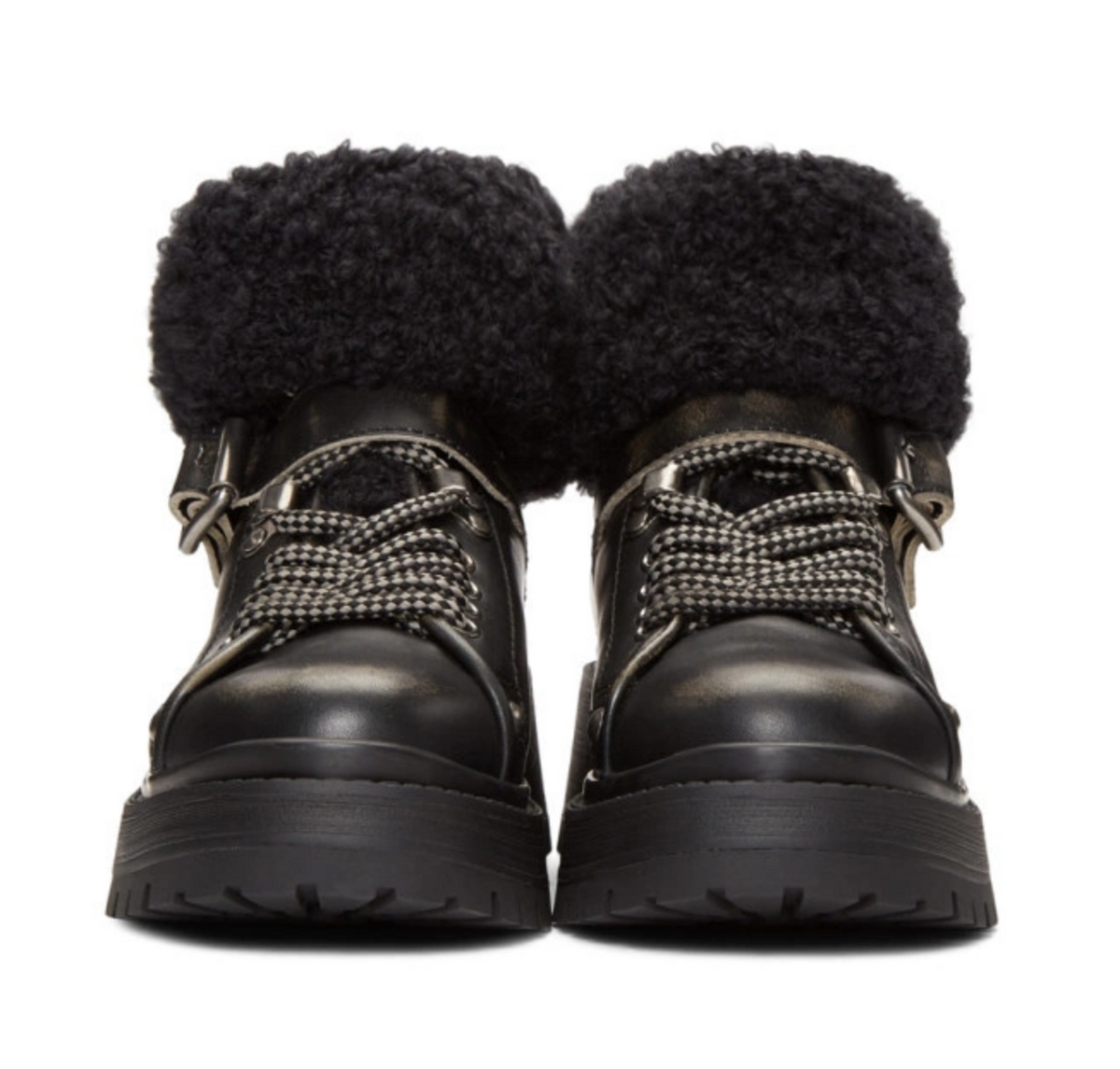 Black Leather Sock Boot