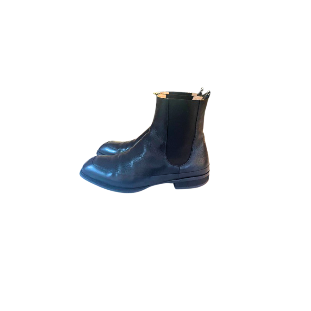 Black Leather Garden Boot